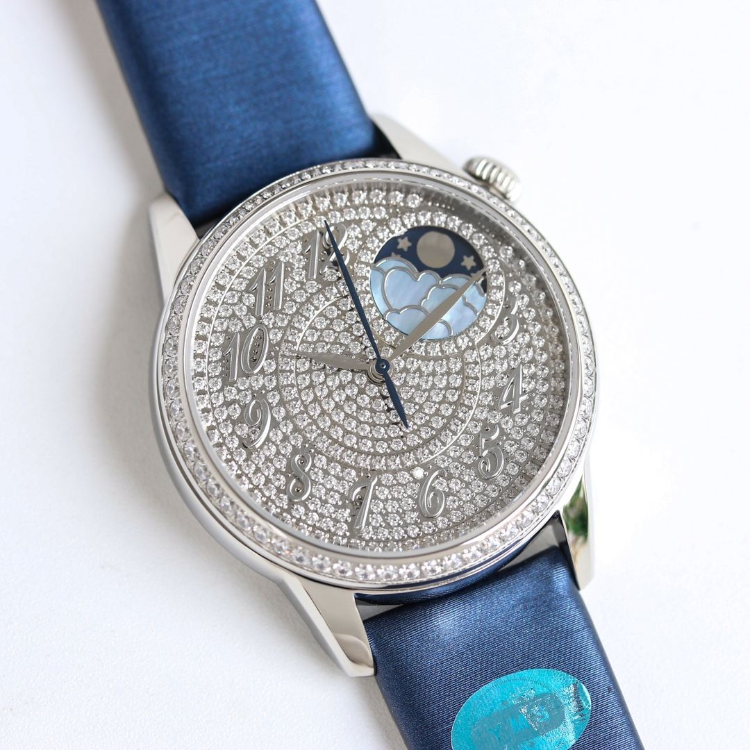 Vacheron Constantin Égérie Super Clone Ladies Watch with Moon Phase 1135499140 - front view