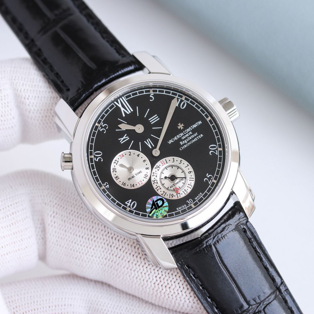 Vacheron Constantin Malte Super Clone AAA Replica Watch with Dual Time 1146087280 - front view