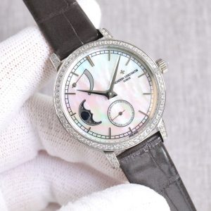 Vacheron Constantin Traditionnelle Moon Phase 1:1 Super Clone Watch for Women 1136093505 - front view | Traditionnelle